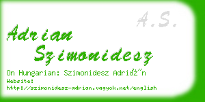 adrian szimonidesz business card
